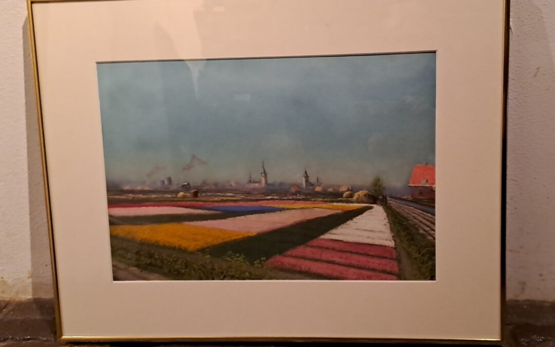 Foto van de maand: schilderij bollenvelden